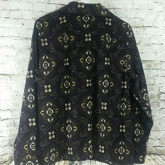 - deep plum brown xl large suede felt jacket nwot - Picture 8 of 8